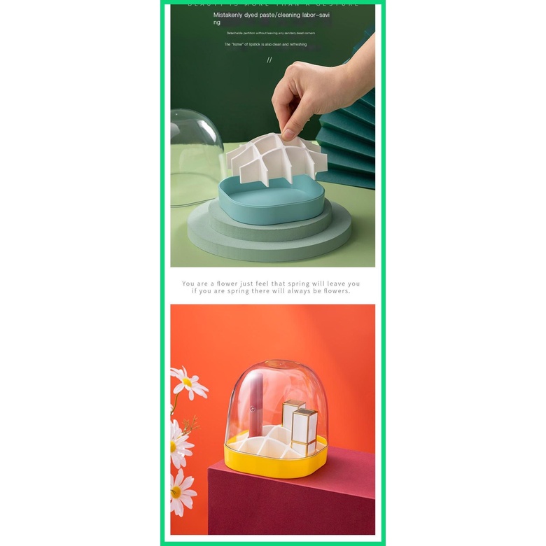 Hộp Đựng Son Môi Trong Suốt Chống Ẩm Có Nắp Đậy Tiện Dụng