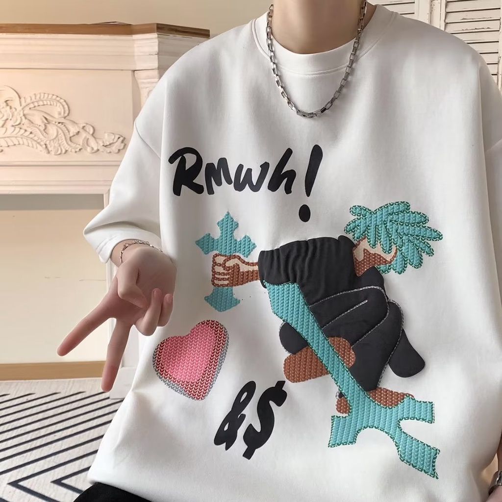 Áo Thun Ngắn Tay Dáng Rộng Thời Trang Mùa Hè Giản Dị Dễ Phối Đồ Dành Cho Nam