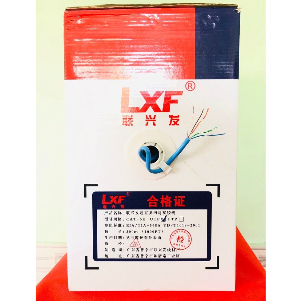 Cáp Mạng Cable 6e Ftp Lxf 305m Chống Nhiễu Dây Xám