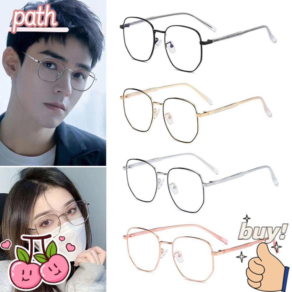 Mắt Kính Gọng Vuông Bằng Kim Loại Ánh Sáng Xanh Dương Thời Trang