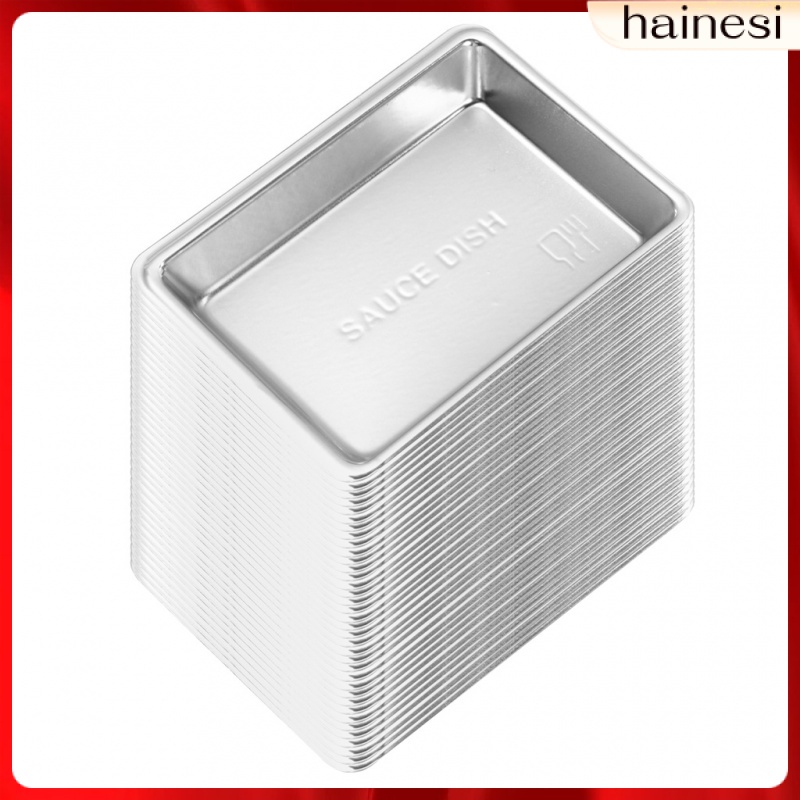 Set 100 Chén Sứ Hình Chữ Nhật Đựng Nước Chấm Dùng Một Lần Tiện Dụng