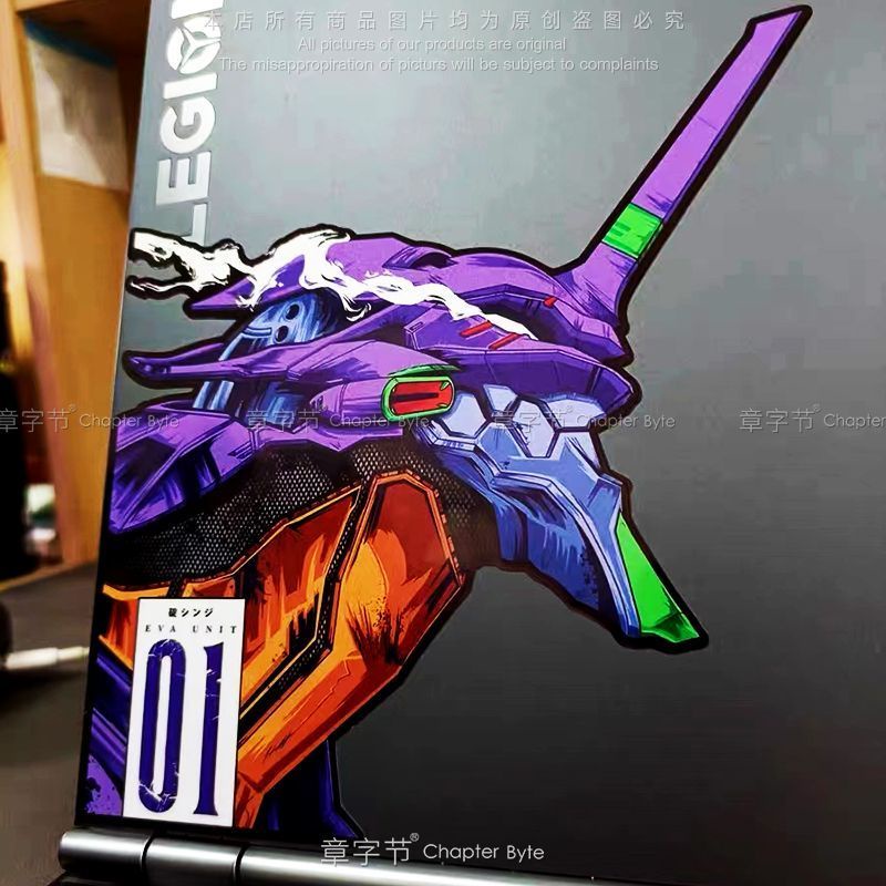 Miếng Dán Eva Phản Quang Neon Genesis Evangelion Sáng Tạo Chống Nước Trang Trí Khung Gầm Máy Tính