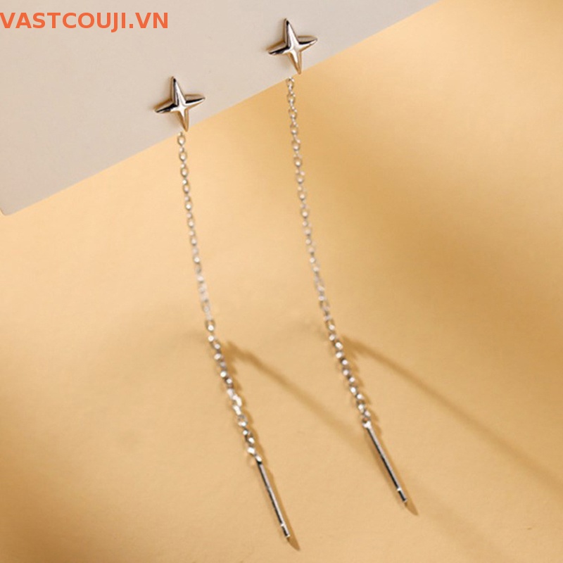 Bông Tai Chuỗi Dài Hình Ngôi Sao Thời Trang Cho Nữ
