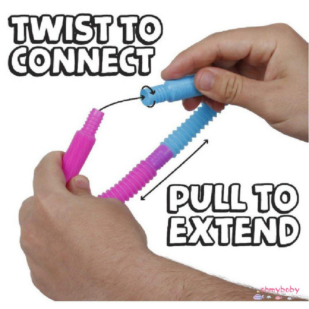 [OMB] Cuộn Dây Nhựa Ống Trẻ Em Sáng Tạo Toyscircle Đồ Chơi Ngộ Nghĩnh Phát Triển Sớm Gấp Giáo Dục Màu Sắc Ngẫu Nhiên [Z/4]