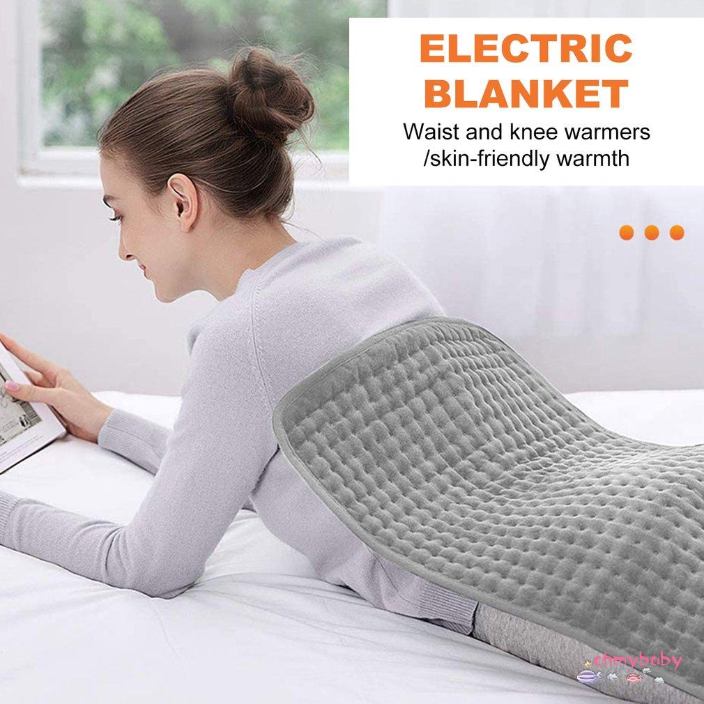 [Ready] 75W 30X60Cm Sưởi Tự Động Ngắt 6 Mức Nhiệt Độ Làm Nóng Nhanh An Toàn Có Thể Giặt Đệm Lưng Vai Cổ [Z/2]