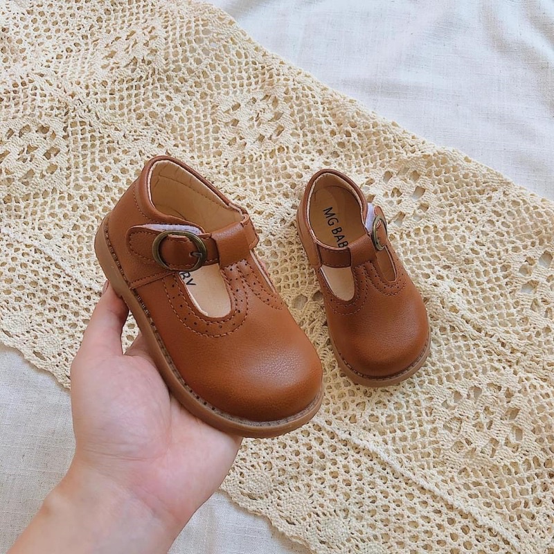 <Ảnh Thật_Video> Giày Da Mềm Chống Trượt MG Baby cho Bé Từ 1-3 Tuổi