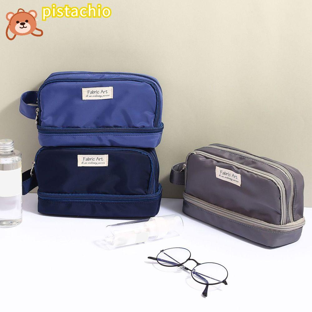 PISTA Túi Đựng Bút Bằng Vải Canvas Sức Chứa Lớn In Họa Tiết Dễ Thương Tiện Dụng Cho Học Sinh