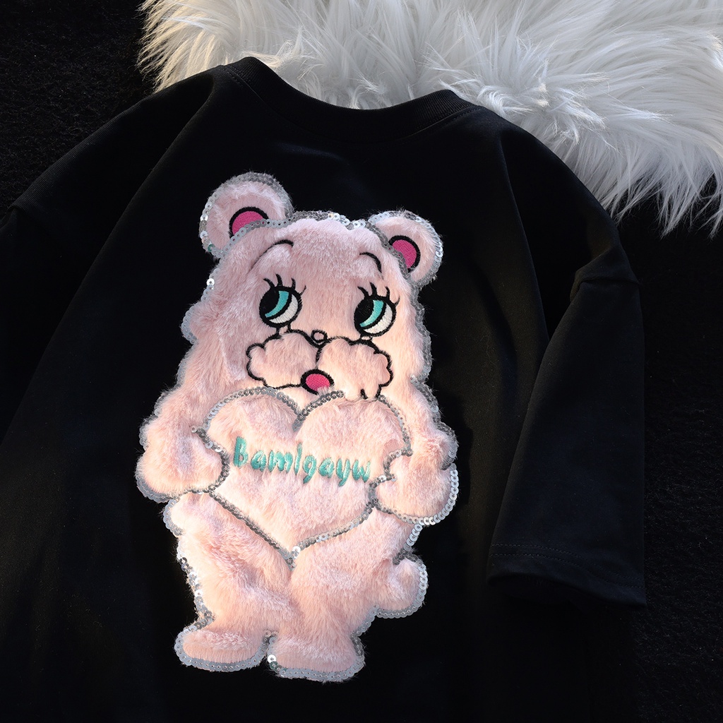 Áo Thun Tay Ngắn Chất Liệu 100% Cotton Cao Cấp Thời Trang Theo Phong Cách Hàn Quốc Cho Nữ