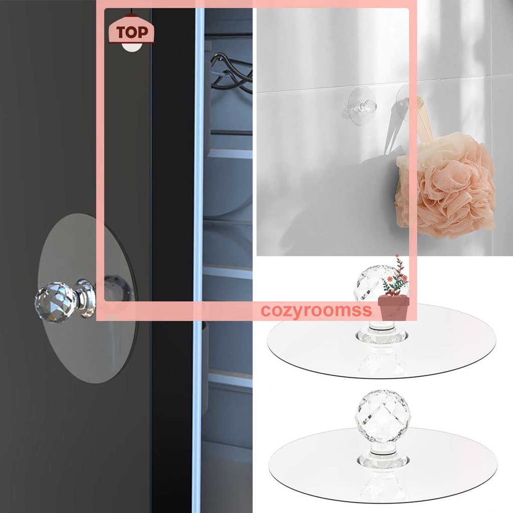 Set 2 Tay Nắm Cửa Trong Suốt Đính Pha Lê