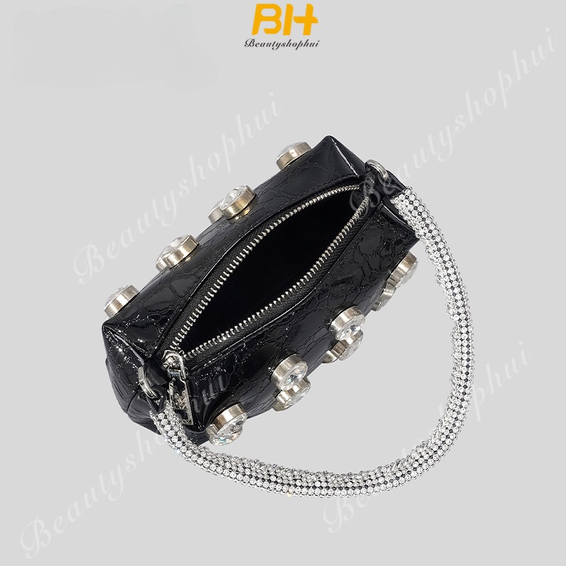 Túi Xách Da Bò Phối Dây Xích Sang Trọng Cho Nữ