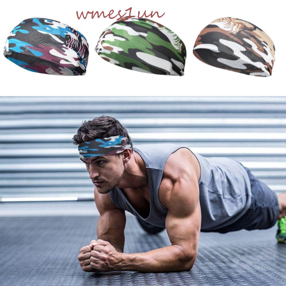 Băng Đô Lụa Lạnh Thấm Hút Mồ Hôi Họa Tiết Rằn Ri Phong Cách Thể Thao WMES15H Cho Nam Và Nữ