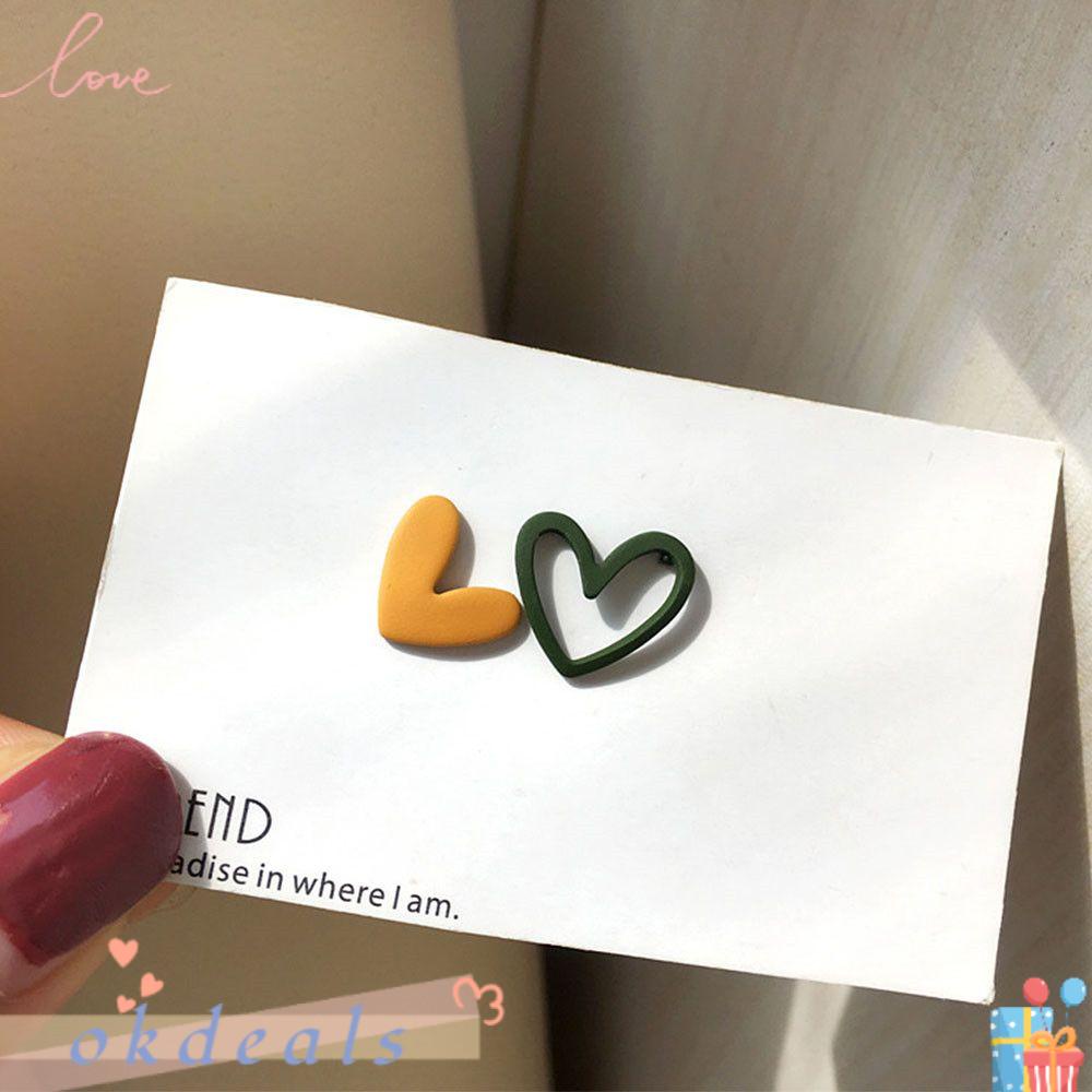 Khuyên Tai Hình Trái Tim Phong Cách Hàn Quốc Cho Nữ