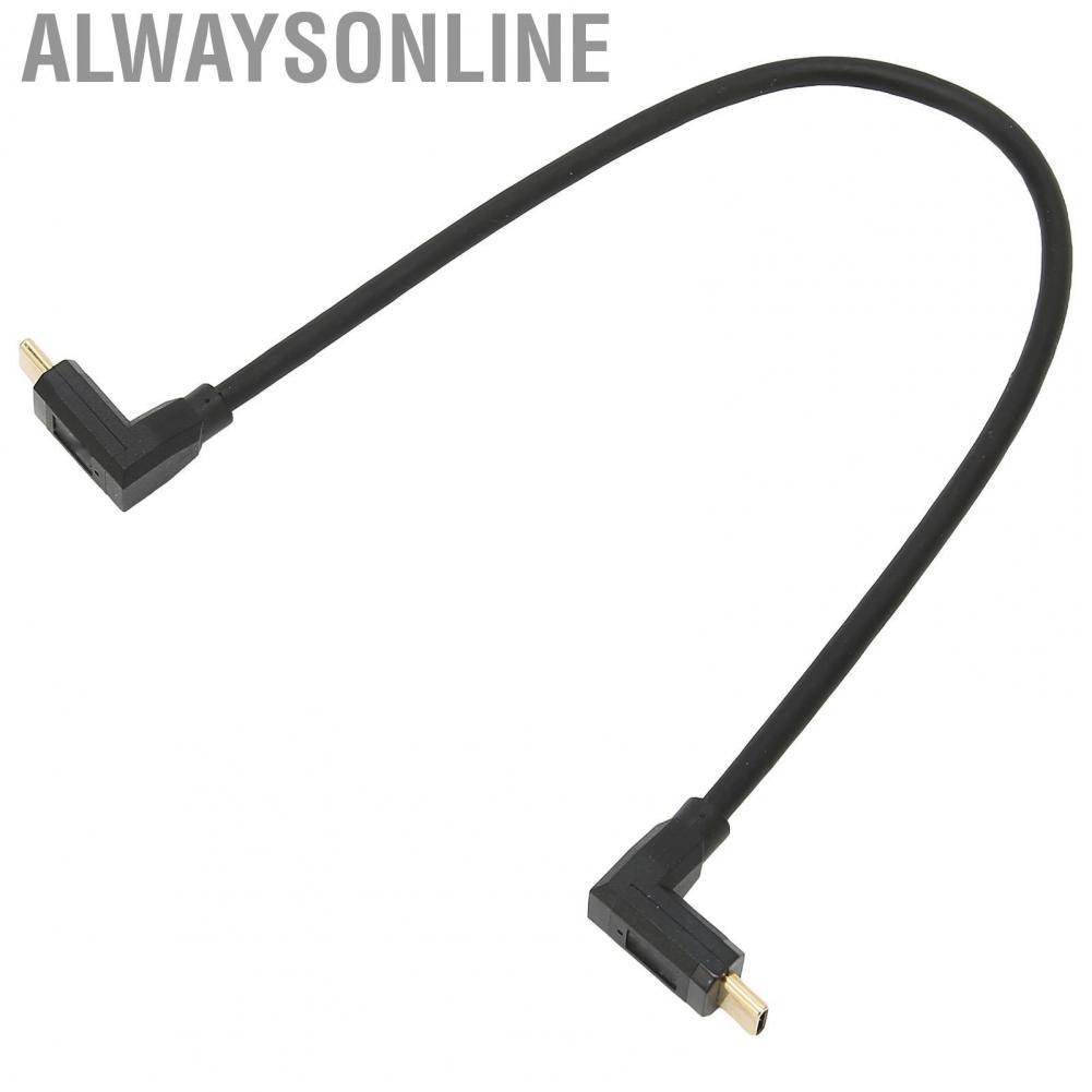 Alwaysonline Type C Male To Connector  Data Extension Cable 4K Resolution 0.3m/0.98ft Multifunctional for Charging