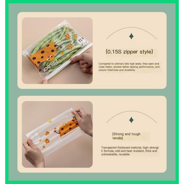 Túi Zip Bảo Quản Thực Phẩm Chống Ẩm Tiện Dụng jiwvn jiwvn