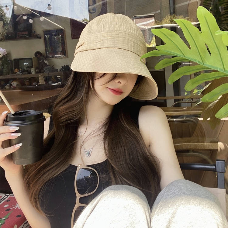 Mũ Rộng Vành Che Nắng Họa Tiết Caro Thời Trang Mùa Hè Cho Nữ