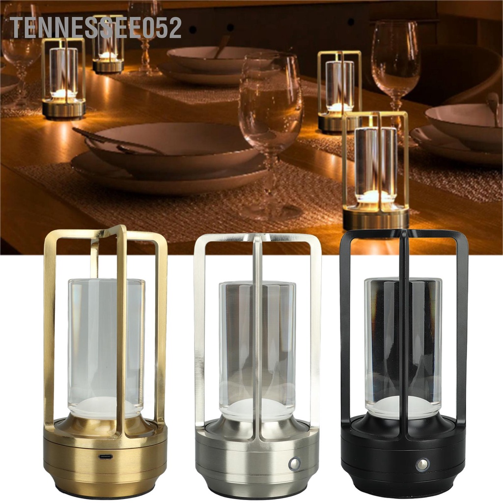 Tennessee052 Đèn Bàn Không Dây 3 Màu Vô Cấp Mờ LED Sạc Cảm Ứng Đầu Giường