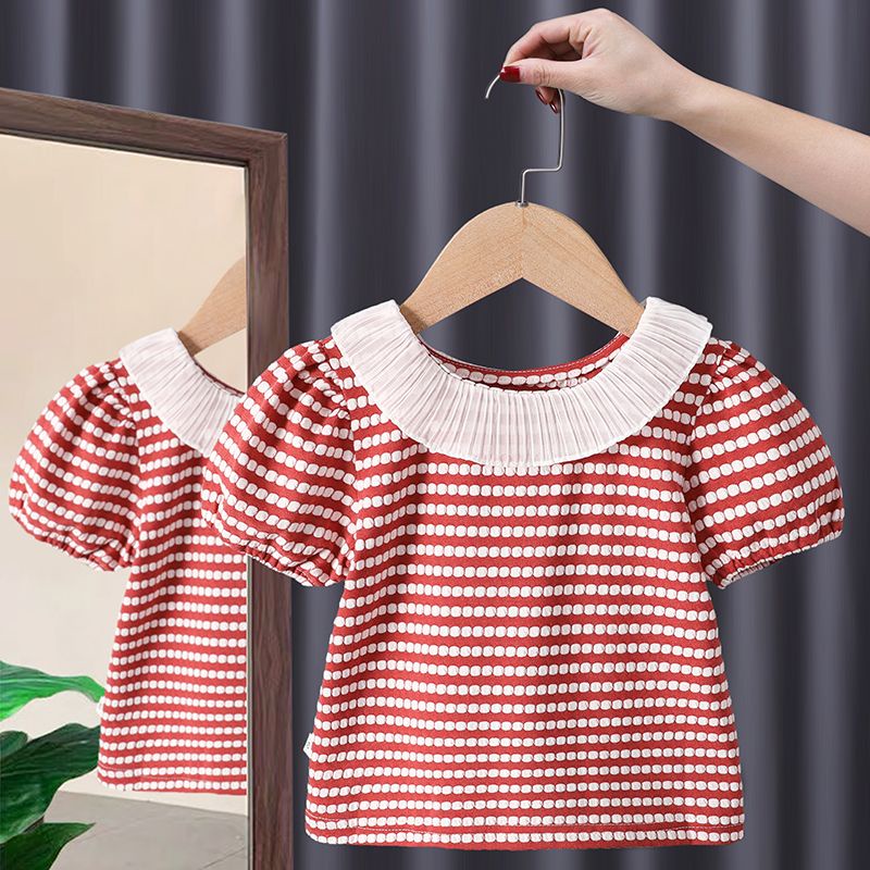 Áo Thun Cotton Tay Ngắn Phong Cách Thời Trang Mới 2022 Cho Bé Gái H5