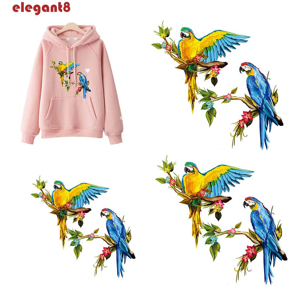 Miếng Dán Trang Trí Quần Áo / Áo Thun Họa Tiết Chim Vẹt Độc Đáo DIY