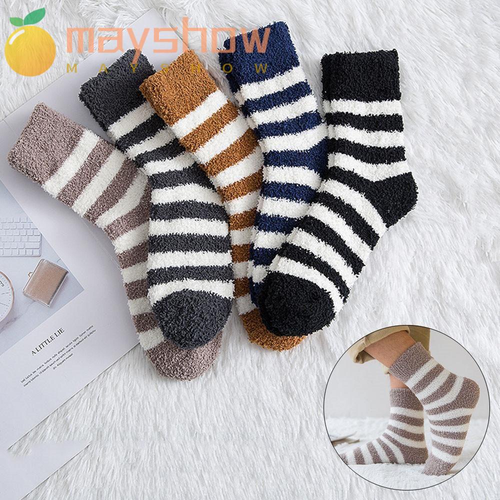 1 Đôi Tất Nhung San Hô Dày Mềm Mại Giữ Ấm Mùa Đông