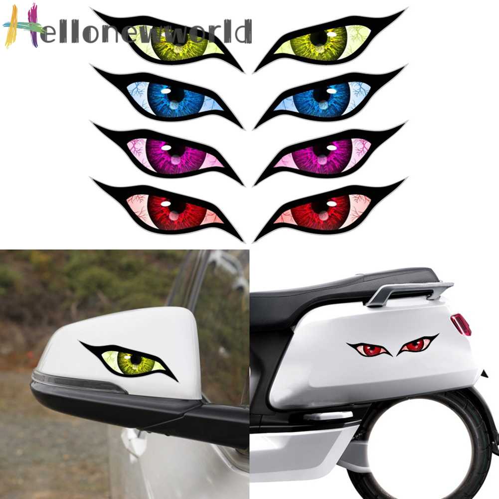 Set 2 Miếng Dán Trang Trí Xe Hơi Hình Đôi Mắt Độc Đáo