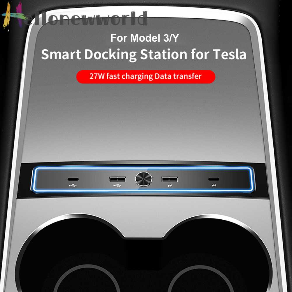 Bộ Chuyển Đổi Cảm Biến Thông Minh 27W Nhiều Cổng 4 Trong 1 Cho Tesla Model 3