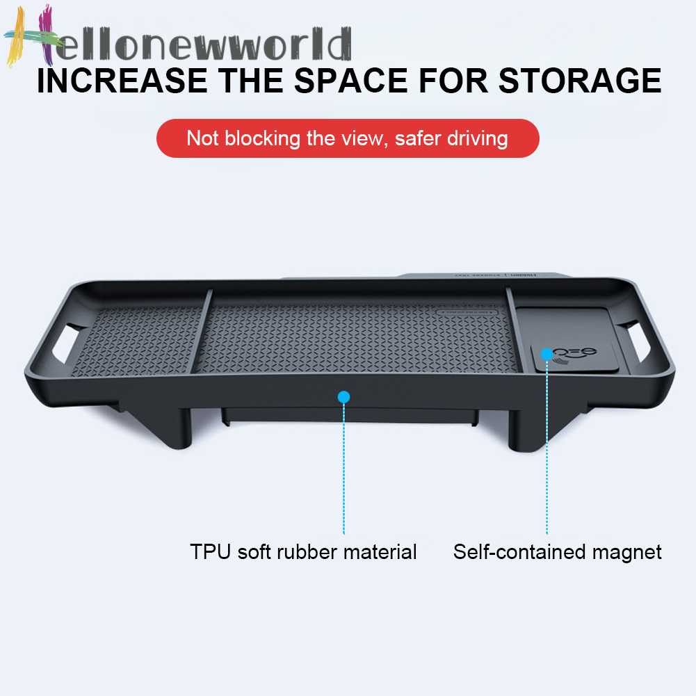 Hộp Đựng Đồ Dùng Màu Đen Bằng TPU Chống Trượt Tiện Dụng Cho Tesla Model 3 Y