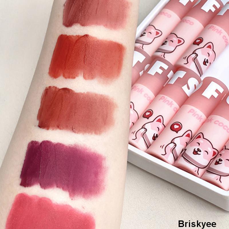 Brisyee💄Màu Hồng PINK COCO® Son Kem Lì Mềm Mịn Lâu Trôi Không Phai Và Làm Sáng Màu Da