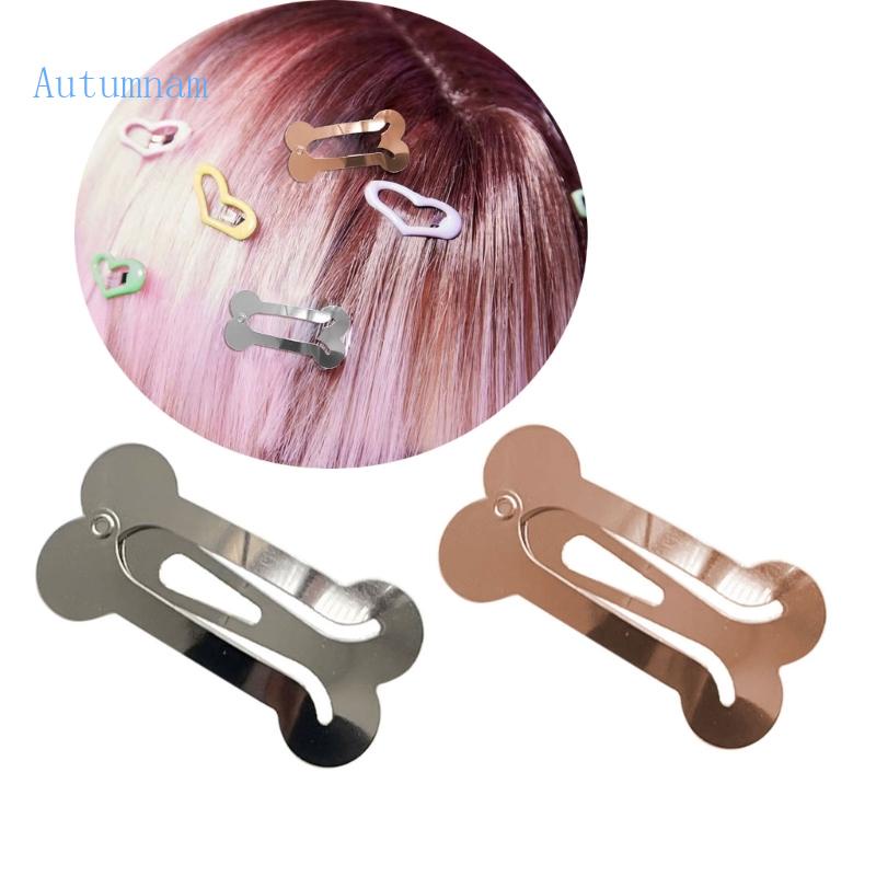 Kẹp Tóc Mỏ Vịt Bằng Hợp Kim Nhôm Hình Khúc Xương Cho Thanh Thiếu Niên / Cô Gái Lustrous Y2K