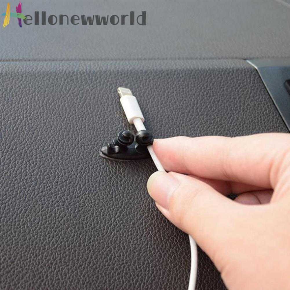 Set 8 Giá Đỡ Dây Cáp USB Gắn Xe Hơi Tiện Lợi