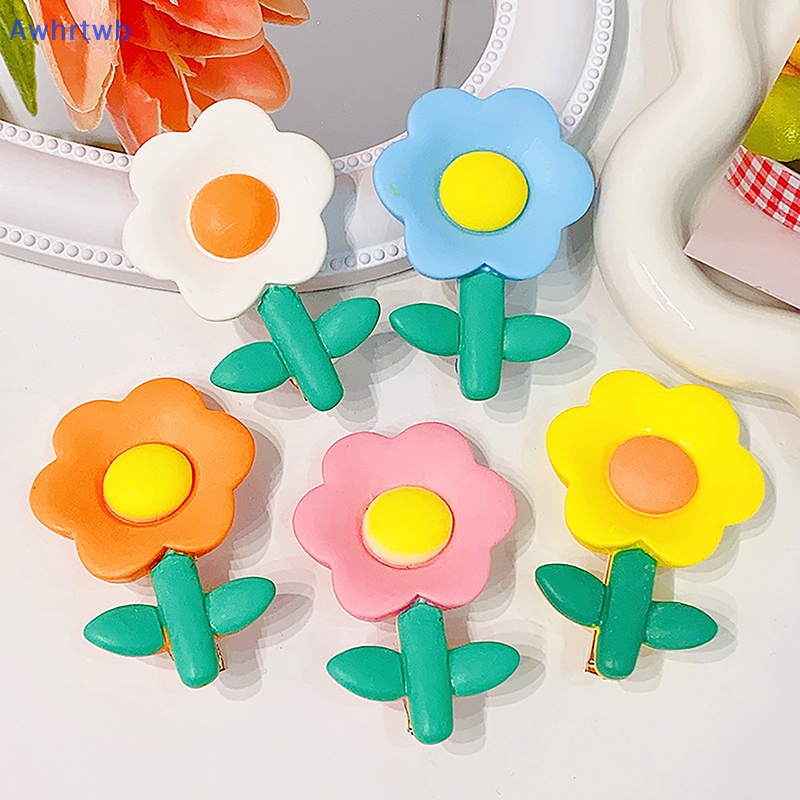 Kẹp Tóc Hình Bông Hoa Màu Kẹo Dễ Thương Thời Trang Mùa Hè Cho Bạn Gái Mới