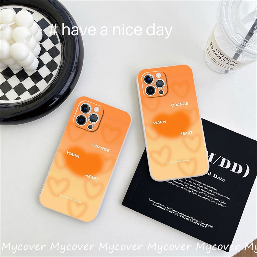 Ốp Điện Thoại Silicon Họa Tiết Trái Cam Cho iPhone 11 13 12 14 Pro Max X XR Xs Max 6 7 8 Plus