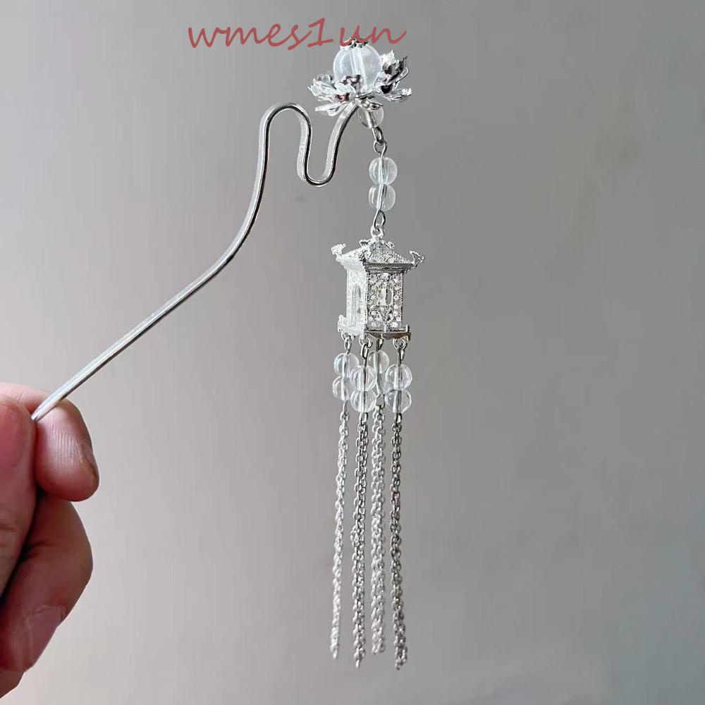 Trâm Cài Tóc Đính Hạt Và Tua Rua Phong Cách Hanfu Cổ Điển 15H