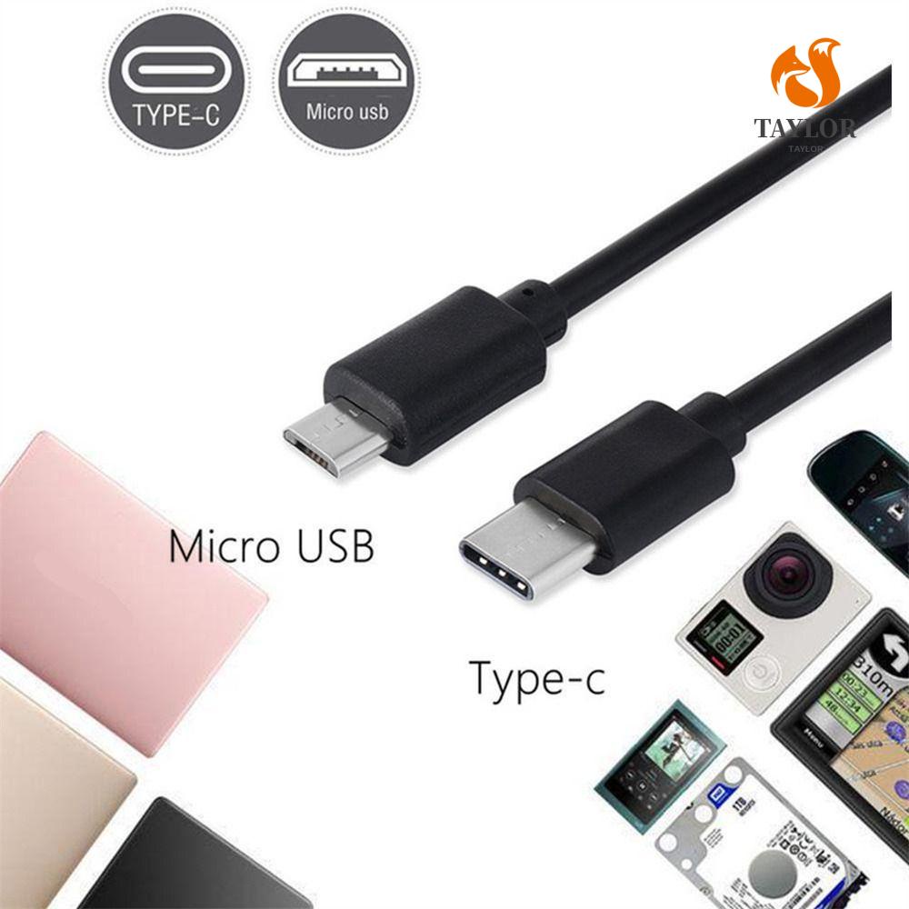 Cáp SạC Nhanh USB LoạI C Sang Micro USB 30 / 100cm TAYLOR1 Chuyên DụNg Cho ĐiệN ThoạI