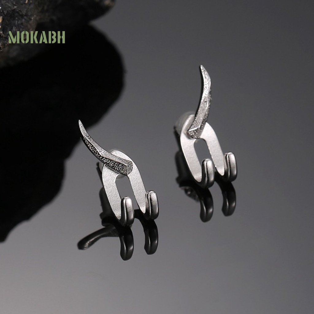 Bông Tai Dạng Móc 2 Móng Vuốt Đơn Giản Cá Tính Thời Trang Punk Hip Hop Có Thể Tháo Rời Làm Quà Tặng Cho Nam