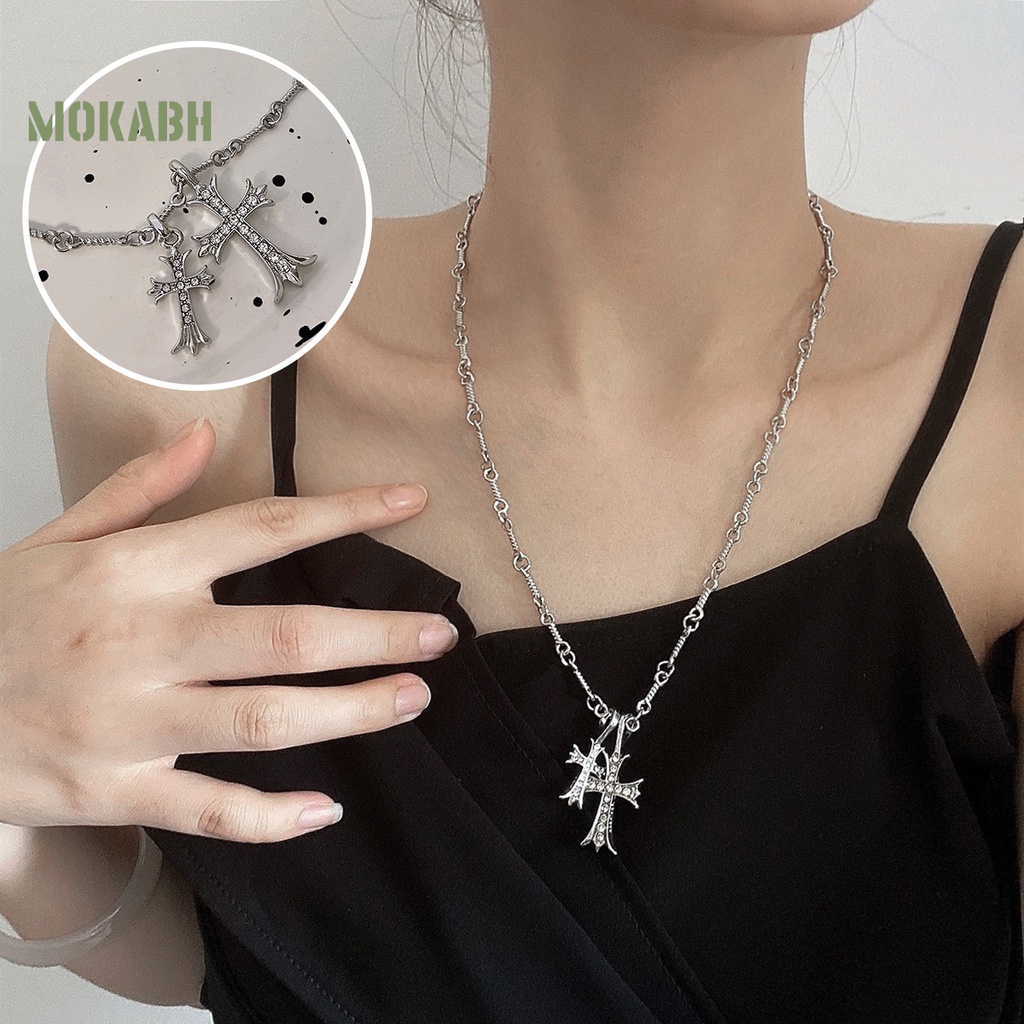 Vòng cổ Mặt Hình Xương Rồng Đính Đá Phong Cách Punk Hip Hop Thời Trang Cho Nam Và Nữ