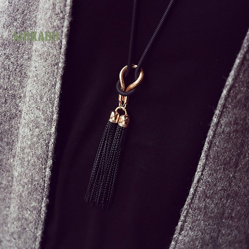 Vòng cổ Dáng Dài Phối Tua Rua Thời Trang Cho Nữ