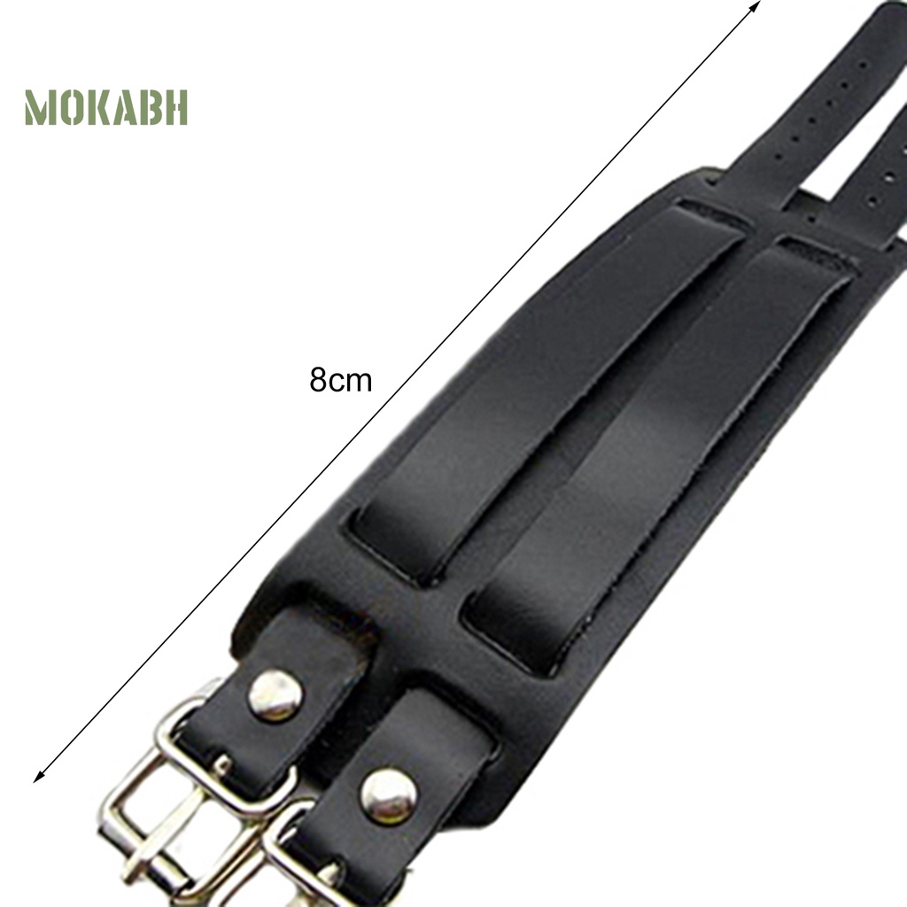 Vòng Tay Giả Da 2 Lớp Bản Rộng Tùy Chỉnh Thời Trang Cho Nam