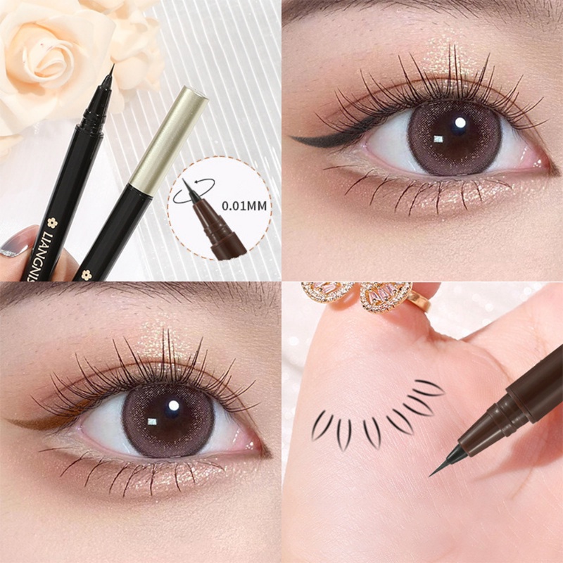 Bút Kẻ Mắt Dạng Lỏng 3 Màu Siêu Mịn Chống Nước Mau Khô Lâu Trôi Mịn Màng