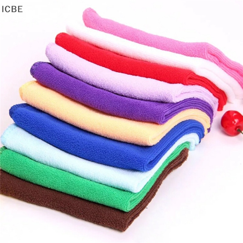 Set 5 Khăn Lau Xe Hơi Bằng Vải Vi Sợi Mềm Mại Hình Vuông