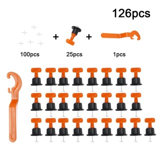 126pc/Reusable Tile Leveling System Wall Floor Tile Leveler-Spacers With Wrench
