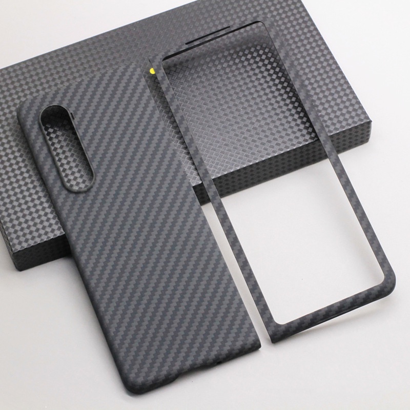 Ốp Điện Thoại Bằng Sợi Carbon Siêu Mỏng Có Thể Gấp 3 Khúc Cho Samsung Galaxy Z Fold 3 5G