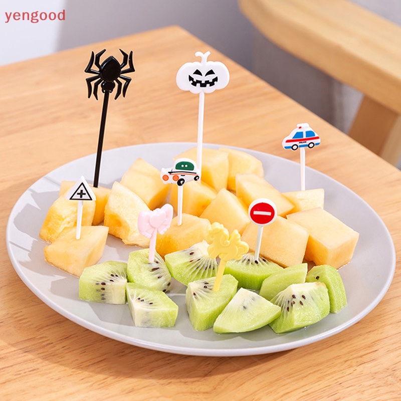 Set 6 / 8 / 10 Nĩa Ăn Tráng Miệng Hình Hoạt Hình Dễ Thương