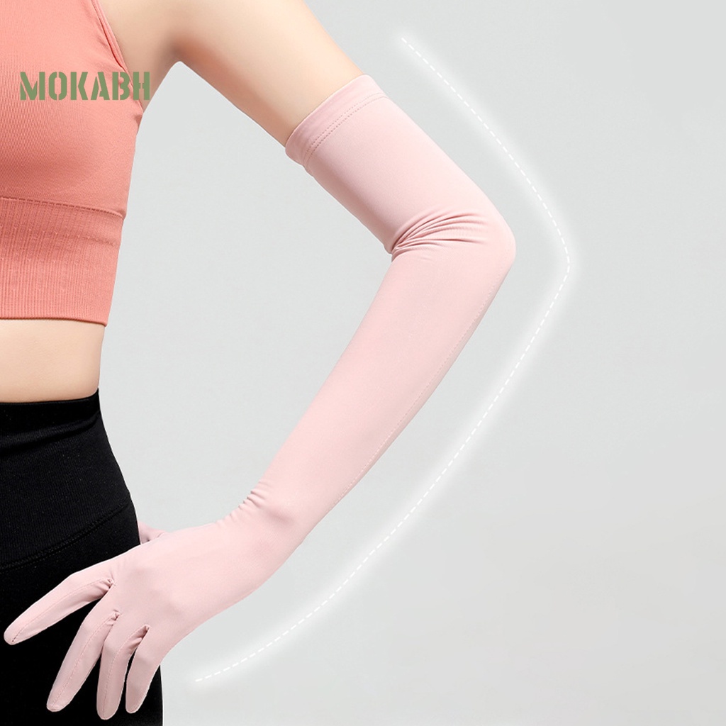 1 Cặp Găng Tay Bằng Nylon Co Giãn Cách Nhiệt Chống Tia UV Bảo Vệ Toàn Diện