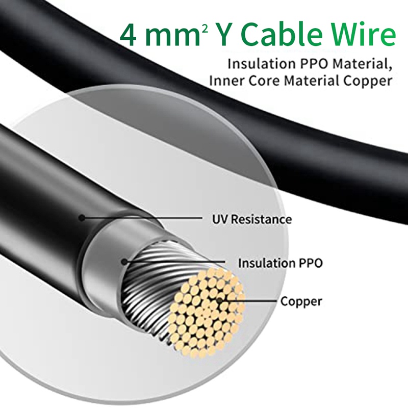 Set 3 Cặp Dây Cáp Chữ Y 4Mm2 Dùng Năng Lượng Mặt Trời 12AWG 1Y2