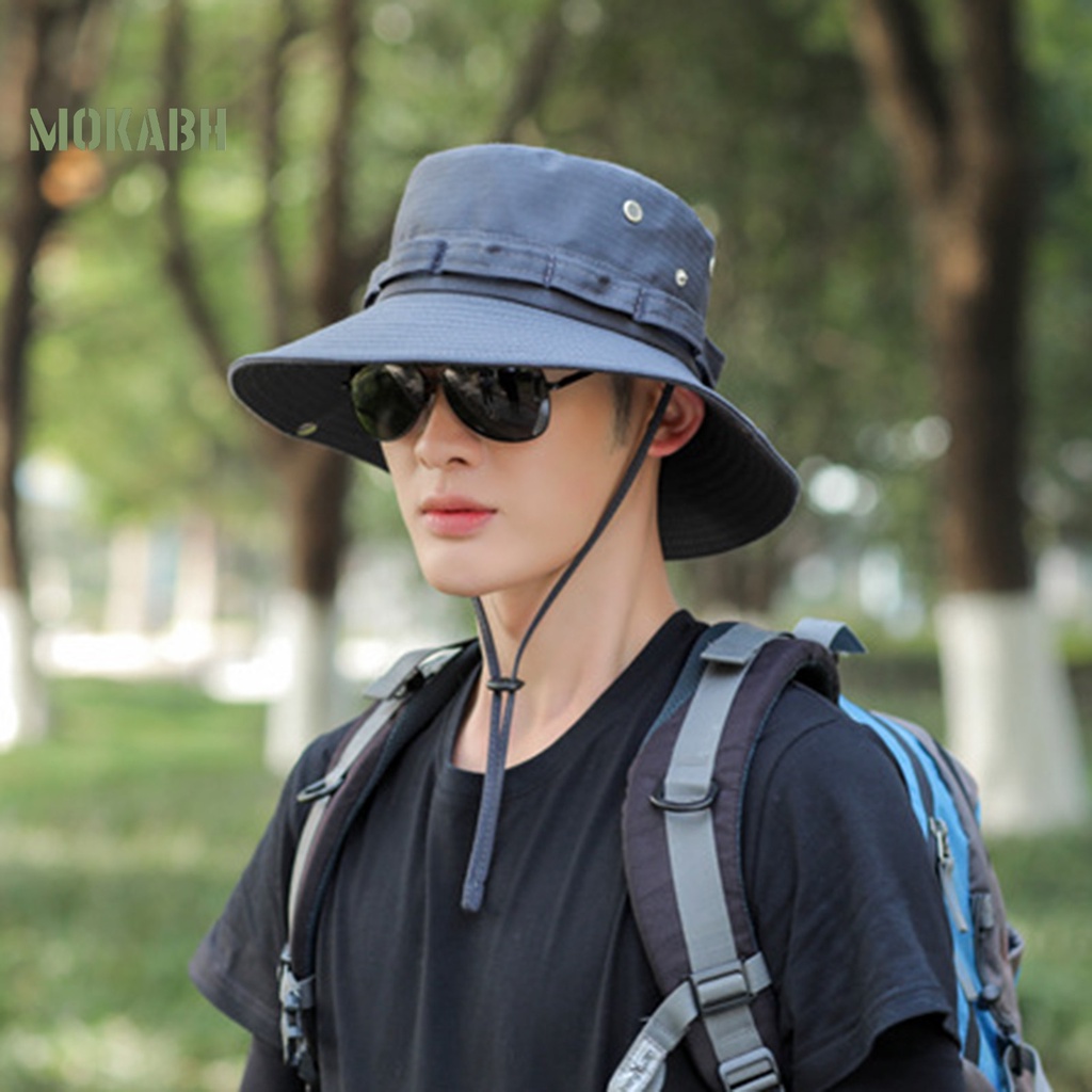 Mũ Tai Bèo Vành Rộng Màu Trơn Đơn Giản Điều Chỉnh Được Kích Thước Dành Cho Nam Và Nữ