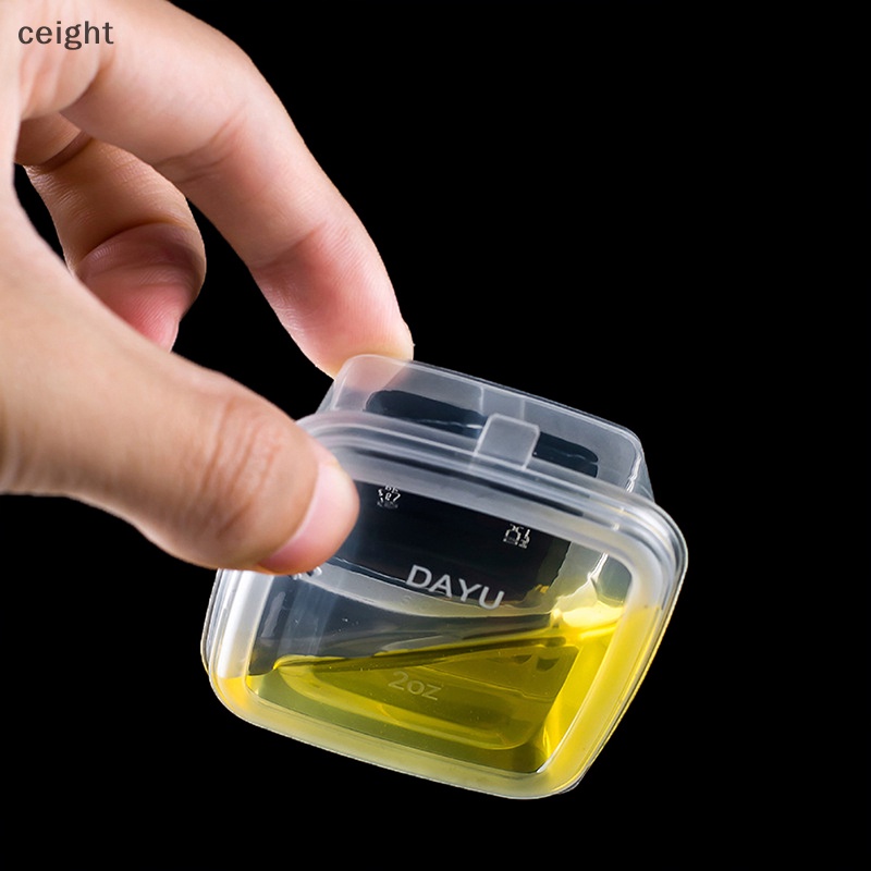 Set 50 Cốc Đựng Nước Sốt Hình Vuông Mini Bằng Nhựa Trong Suốt Kèm Nắp Đậy Tiện Dụng