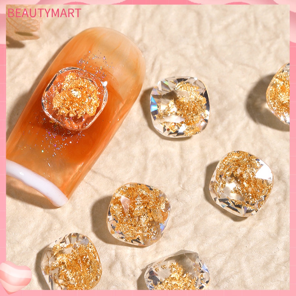 Set 50 Phụ Kiện Trang Trí Móng Tay Tạo Hiệu Ứng 3D Bằng Nhựa Resin Chống Thấm Nước DIY