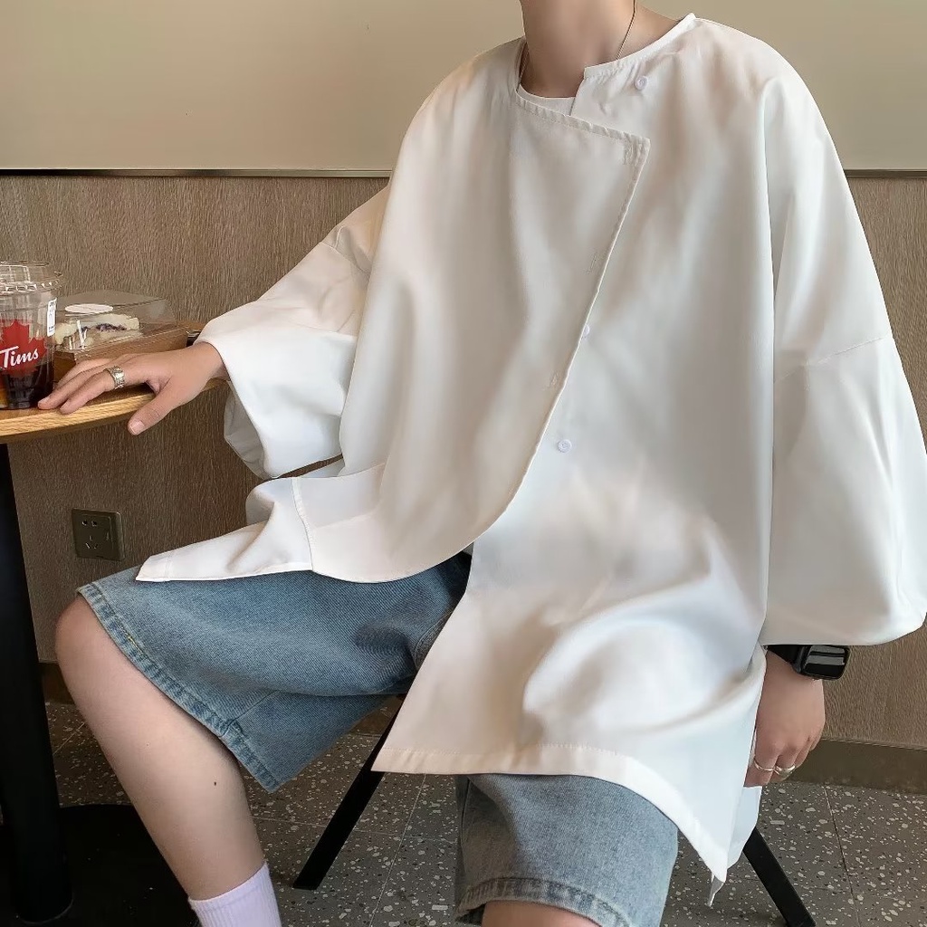 Áo Sơ Mi Tay Ngắn Mỏng Phong Cách Ruffian Cao Cấp Thời Trang Mùa Hè Hàng Mới 2023 Dành Cho Bạn Nam