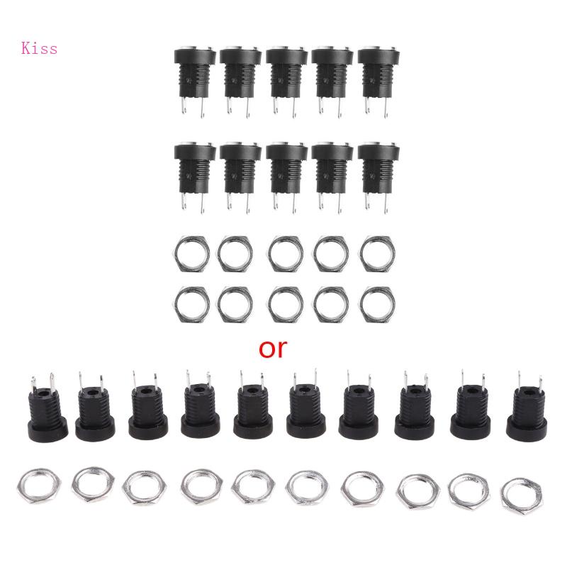 Set 10 Đầu Nối Jack Cắm Female 5 5mm 2 1mm