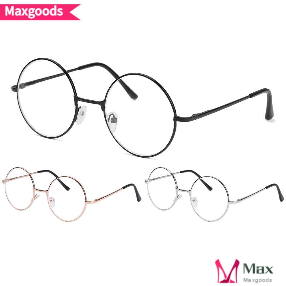 MAXG Kính Đọc Sách Gọng Tròn Bằng Kim Loại Siêu Nhẹ Thời Trang